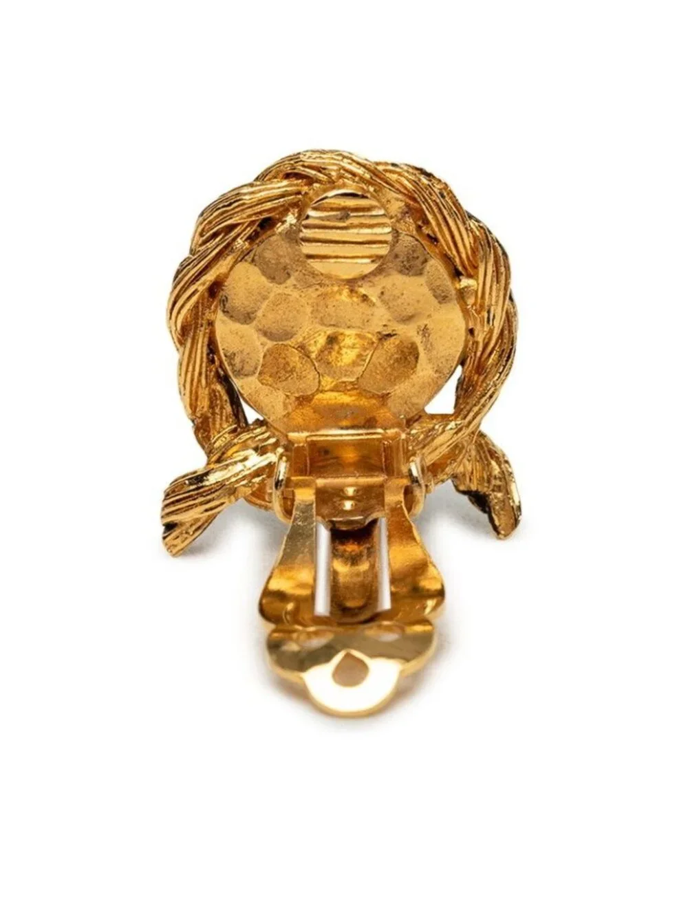 Chanel Earrings Gold Plated Faux Pearl